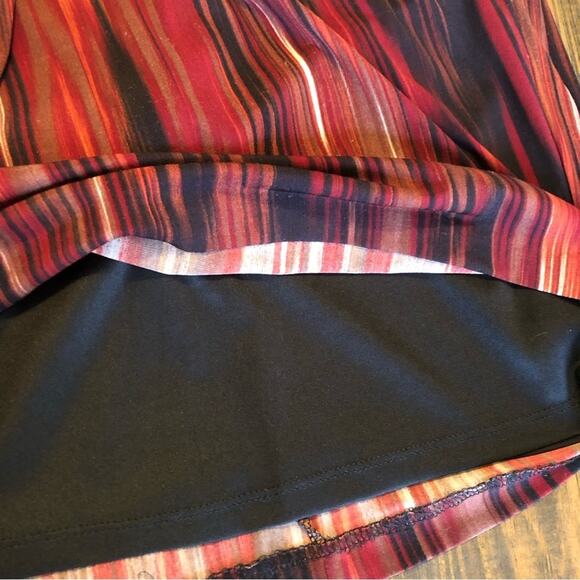 Anne Klein Faux Wrap Stretch V-Neck Midi Cocktail Dress Women’s Size 6 Y2k Sexy - Picture 5 of 7